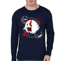 Ghost Kratos Navy Blue Full Sleeve Tee Hoodie, Sweatshirt | CoreVibeTees.com