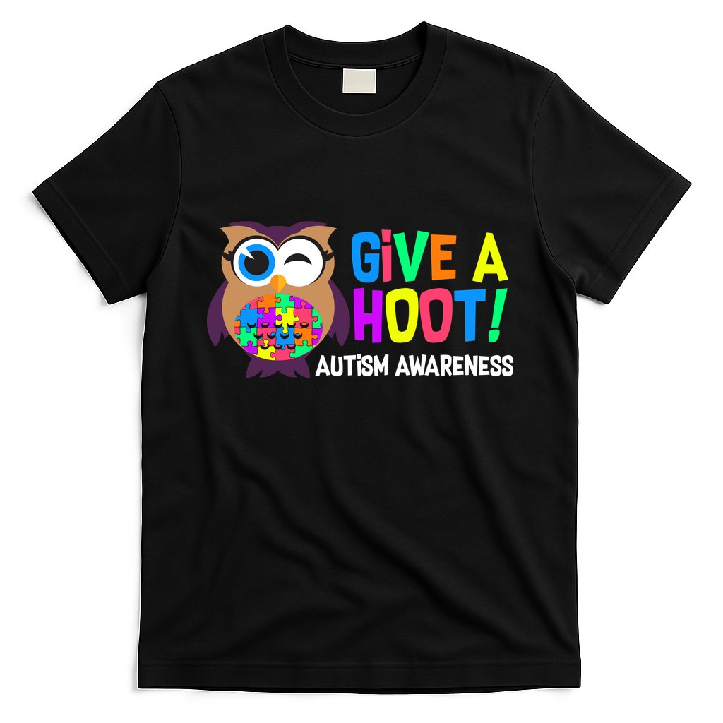 Give A Hoot Autism Awareness T-Shirt Hoodie, Sweatshirt | CoreVibeTees.com