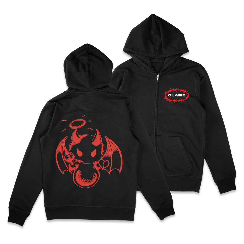 Glare - Devil Zip-Up Hoodie T-Shirts, Sweatshirt | CoreVibeTees.com (Image 1)