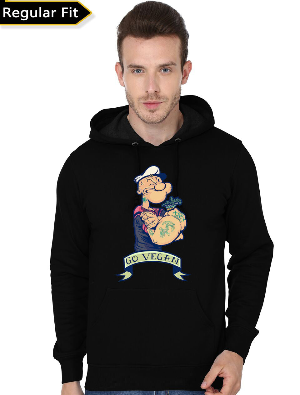 Go Vegan Black Hoodie T-Shirts, Sweatshirt | CoreVibeTees.com