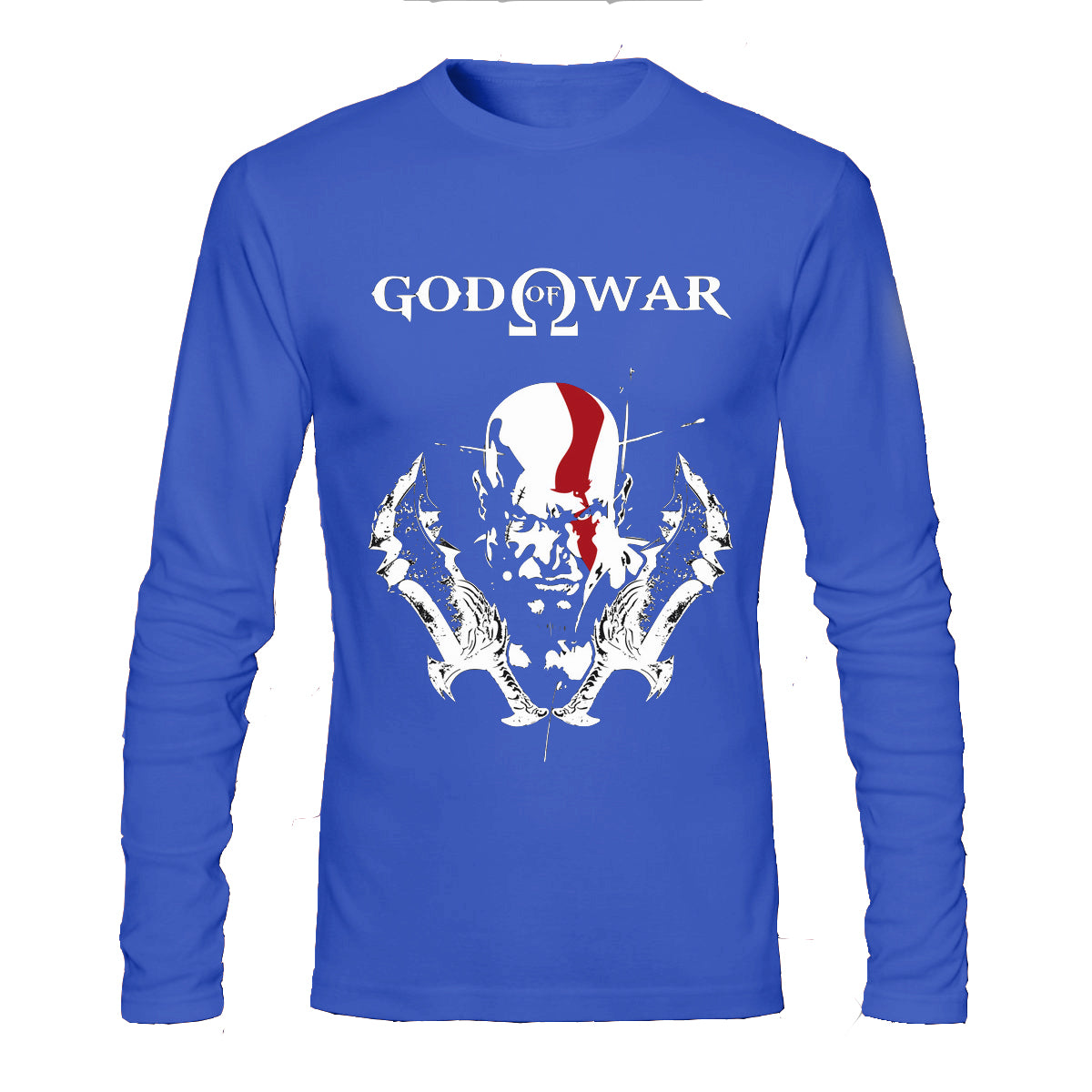 God of War Blue Full Sleeve Tee Hoodie, Sweatshirt | CoreVibeTees.com
