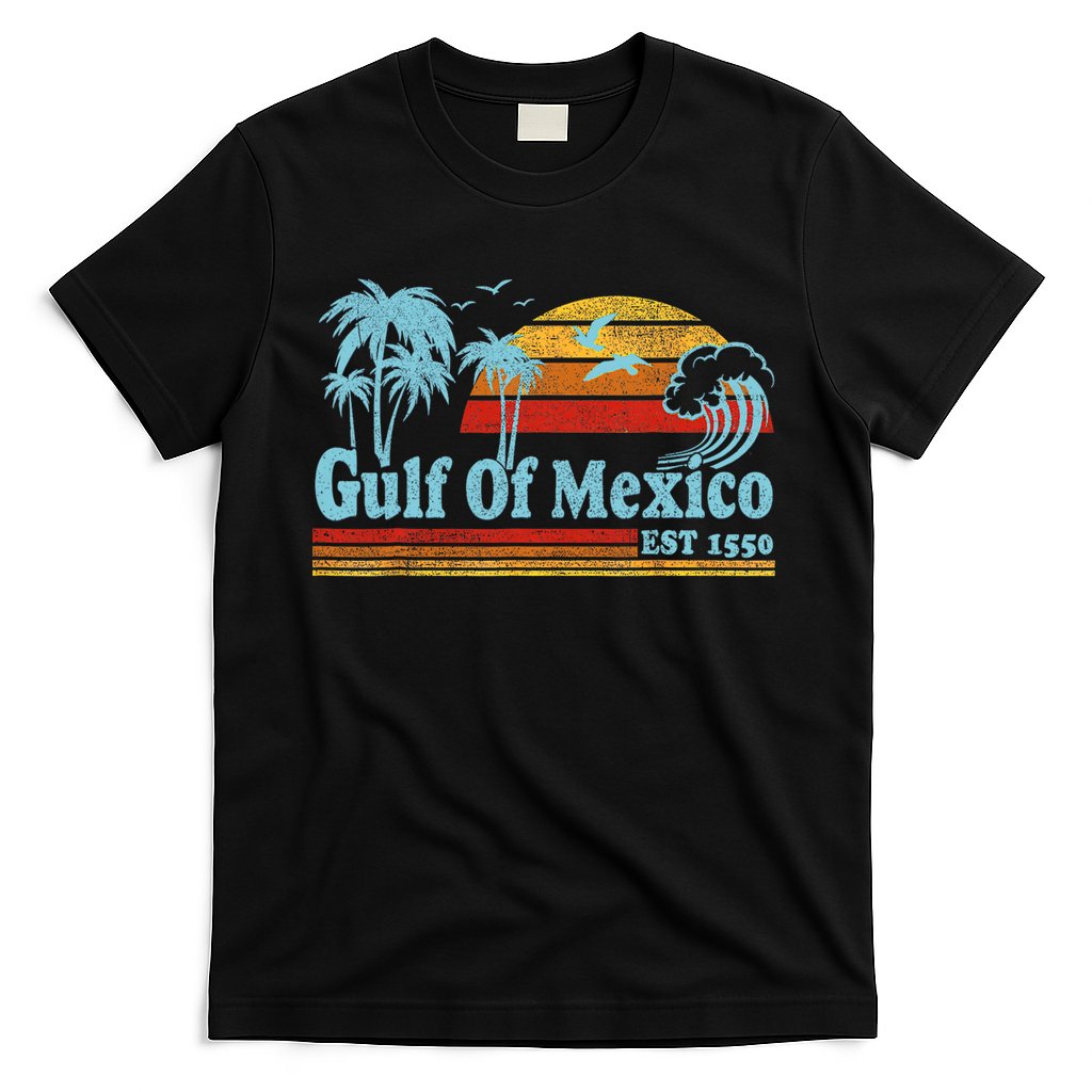 Gulf Of Mexico Est 1550 Retro Vintage Beach T-Shirt Style003 Hoodie, Sweatshirt | CoreVibeTees.com