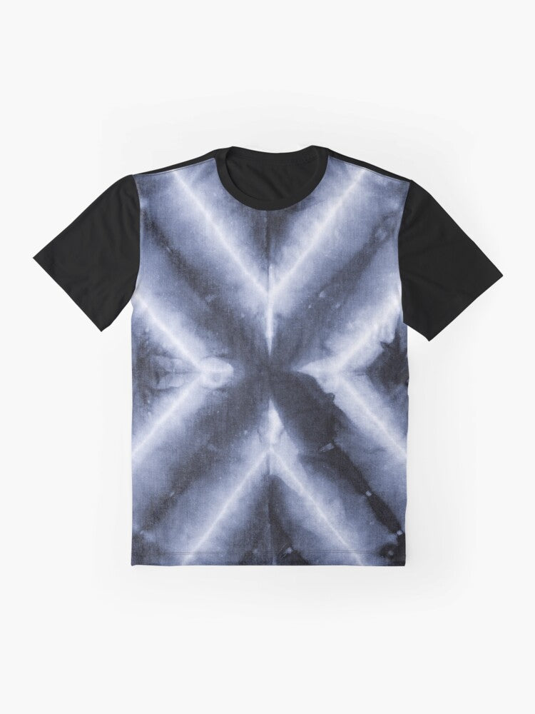 Dark Blue Tie Dye X Print Photo Graphic T-Shirt Hoodie, Sweatshirt | CoreVibeTees.com (Image 4)