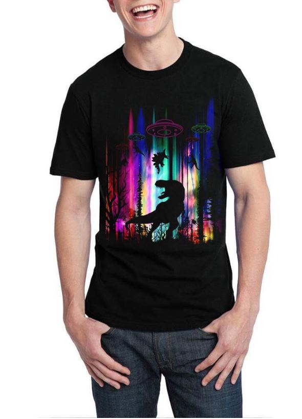 Dinosaurus UFO Abduction T-Shirt Hoodie, Sweatshirt | CoreVibeTees.com