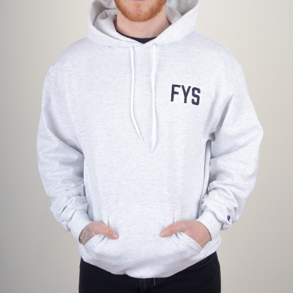 Four Year Strong - Embroidered Logo Hoodie (Ash Gray) T-Shirts, Sweatshirt | CoreVibeTees.com (Image 1)