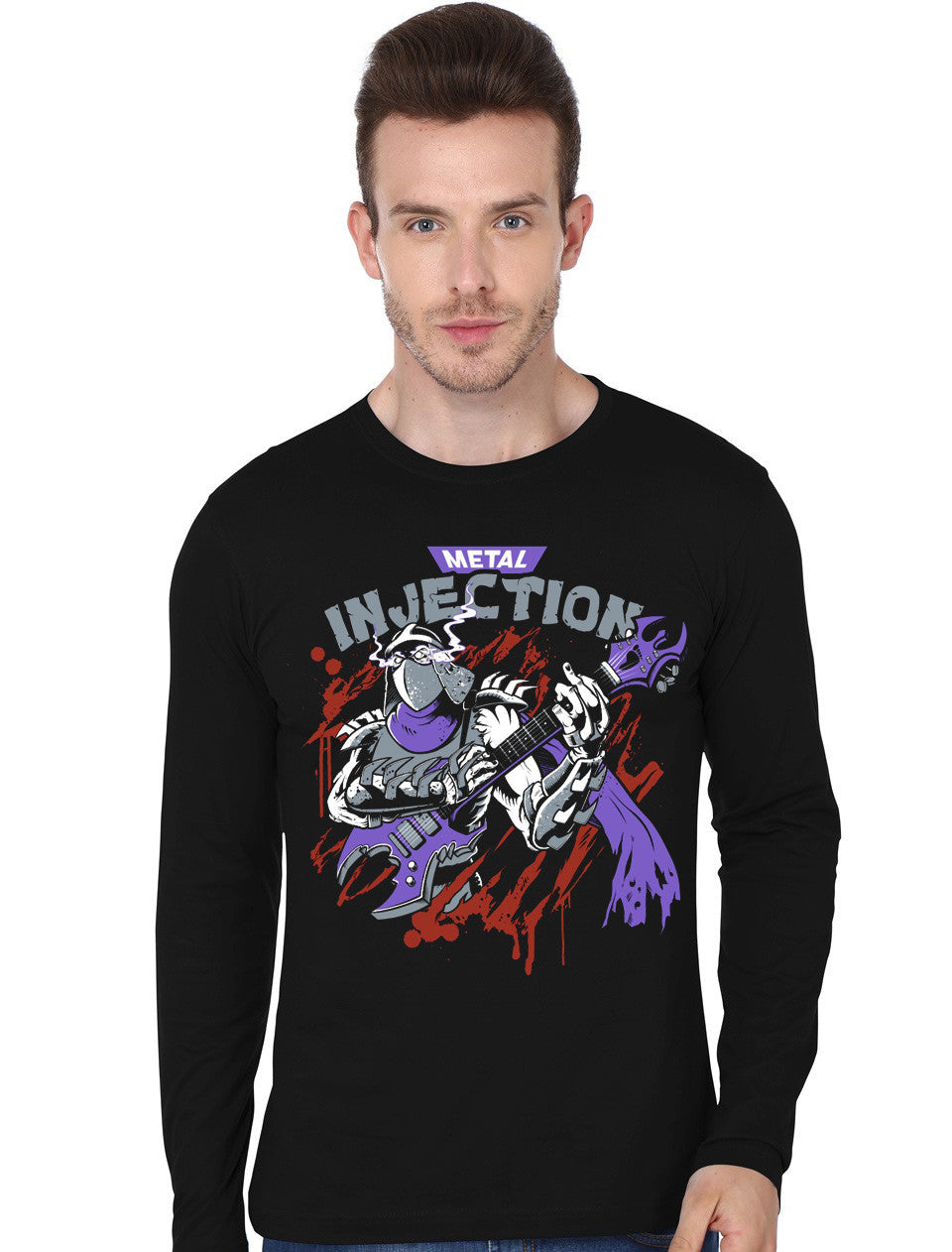 Metal Injection Shredder Black Full Sleeve T-Shirt Hoodie, Sweatshirt | CoreVibeTees.com
