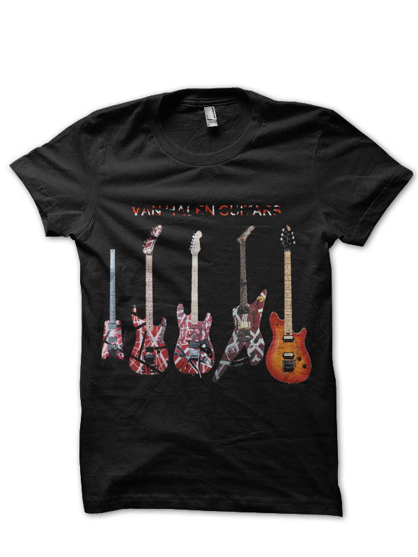Van Halen Guitars Black T-Shirt Hoodie, Sweatshirt | CoreVibeTees.com