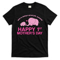 Happy 1st Mothers Day Cute Elephant T-Shirt Hoodie, Sweatshirt | CoreVibeTees.com