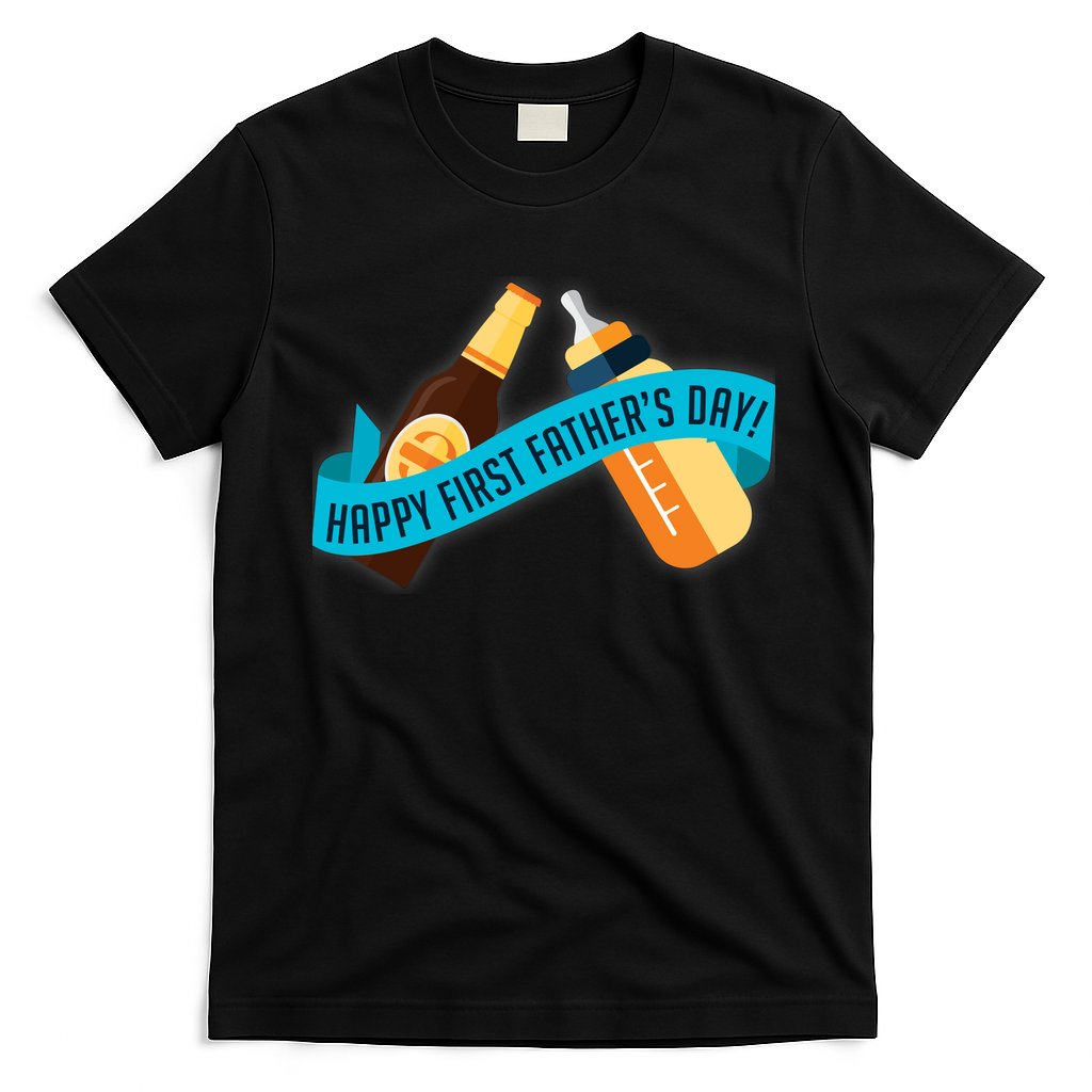 Happy First Father's Day Baby Bottle T-Shirt Hoodie, Sweatshirt | CoreVibeTees.com