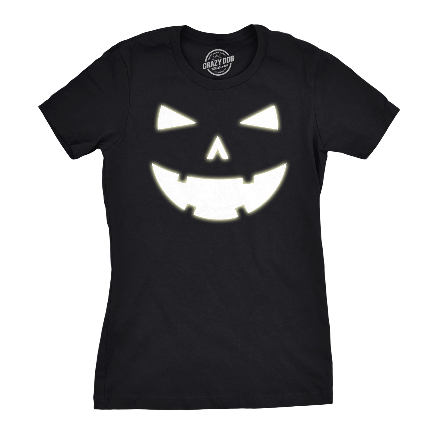Happy Tooth Glowing Pumpkin Face Women's T Shirt Hoodie, Sweatshirt | CoreVibeTees.com (Image 1)