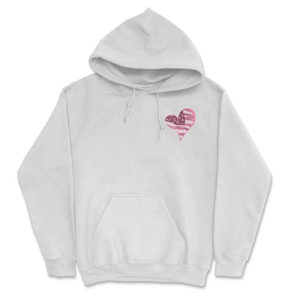 Zoe Day - Heart Hoodie - White T-Shirts, Sweatshirt | CoreVibeTees.com (Image 2)