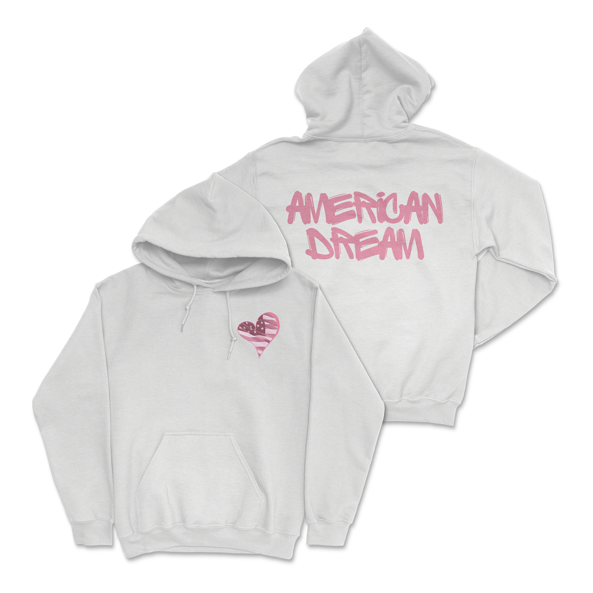 Zoe Day - Heart Hoodie - White T-Shirts, Sweatshirt | CoreVibeTees.com (Image 1)