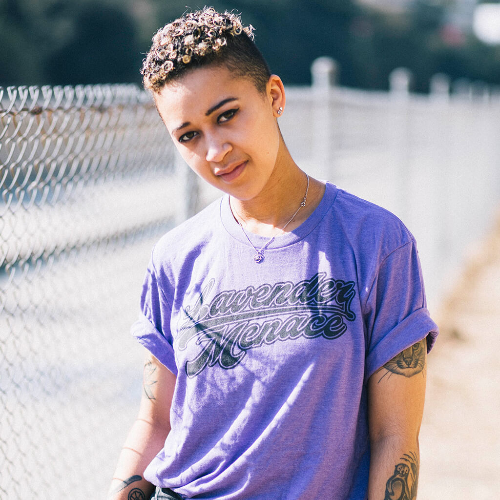 Lavender Menace Unisex Tee Hoodie, Sweatshirt | CoreVibeTees.com (Image 2)