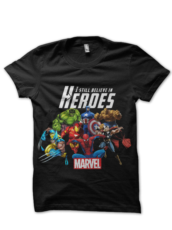 I Still Believe In Heroes Black T-Shirt Hoodie, Sweatshirt | CoreVibeTees.com