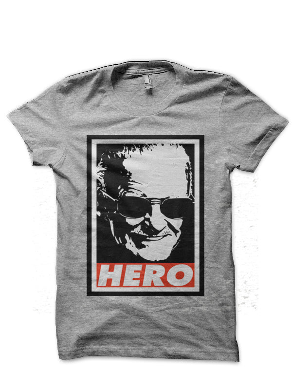 HERO Grey Melange T-Shirt Hoodie, Sweatshirt | CoreVibeTees.com