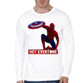 Hey Everyone White Full Sleeve Tee Hoodie, Sweatshirt | CoreVibeTees.com