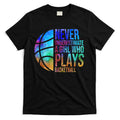 Hoops Girls Never Underestimate A Girl Who Plays Basketball. T-Shirt Hoodie, Sweatshirt | CoreVibeTees.com