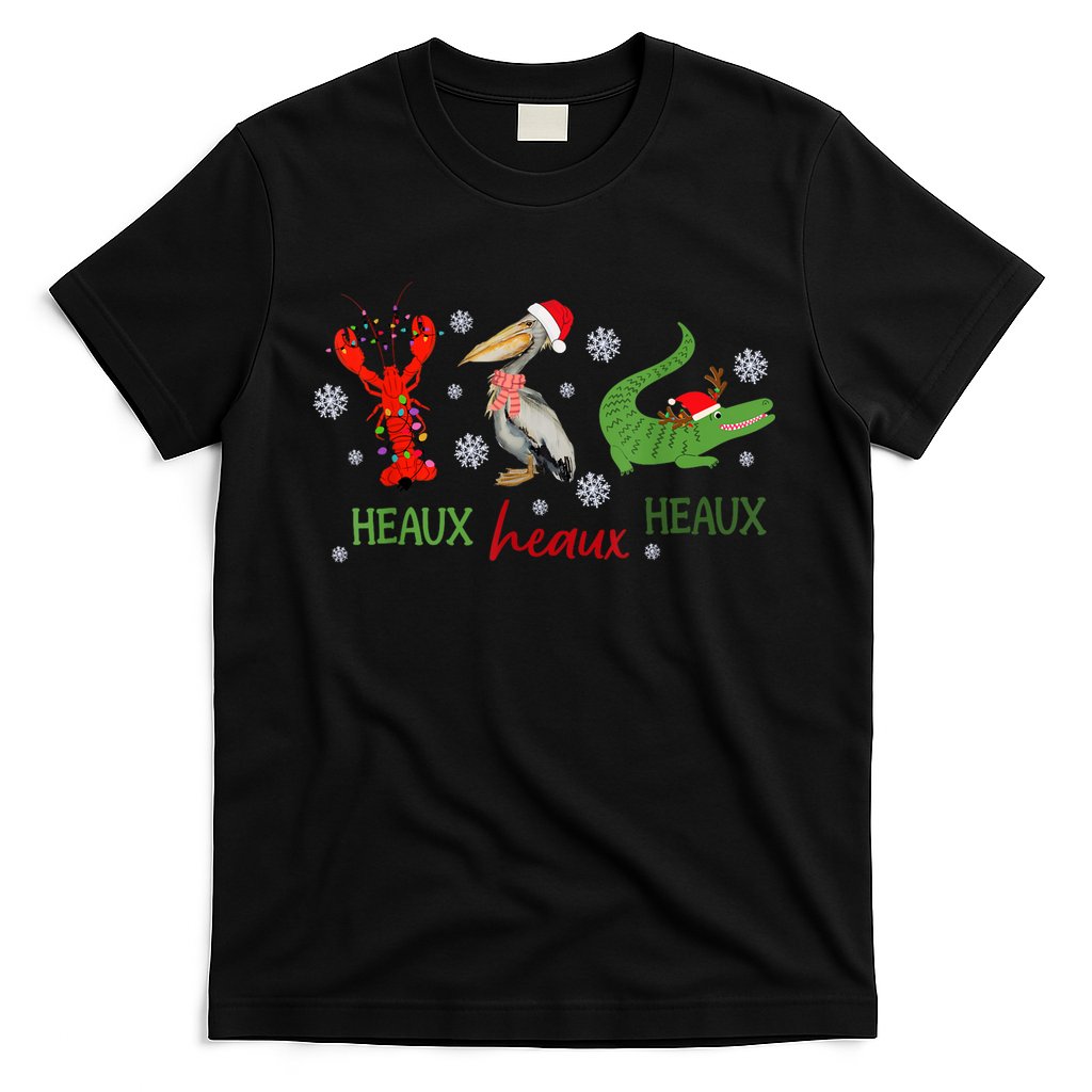 Heaux Heaux Heaux Cajun Christmas Crawfish Pelican Alligator T-Shirt Hoodie, Sweatshirt | CoreVibeTees.com