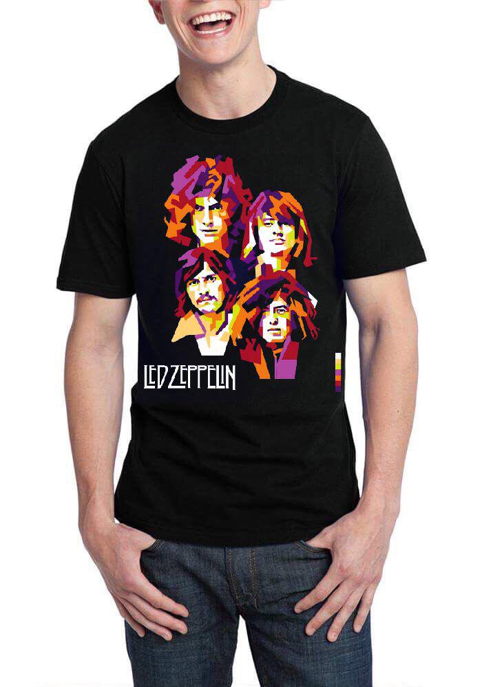 Led Zepplin Black Half Sleeve T-Shirt Hoodie, Sweatshirt | CoreVibeTees.com
