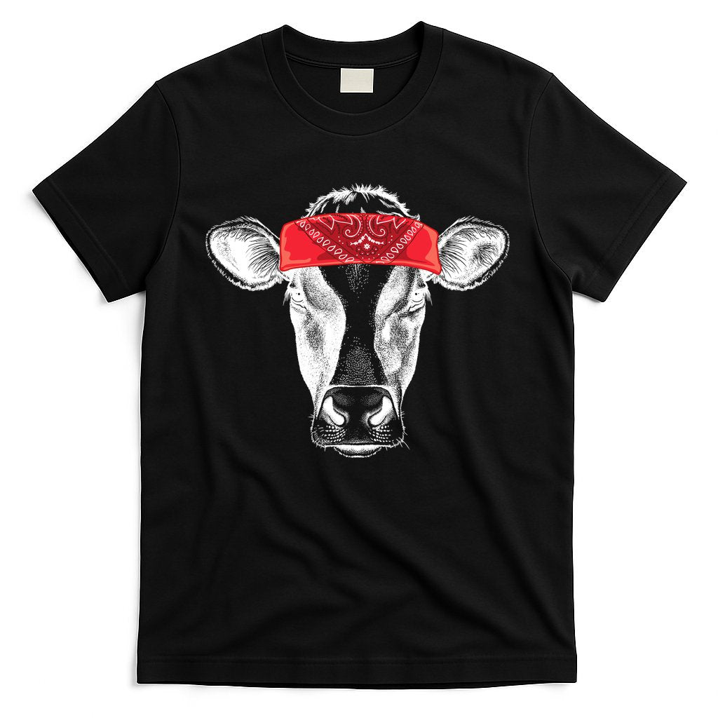 Hippie Cow Red Bandanna T-Shirt Hoodie, Sweatshirt | CoreVibeTees.com