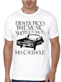 Driver Picks The Music White T-Shirt Hoodie, Sweatshirt | CoreVibeTees.com