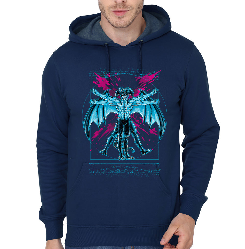 Vitruvian Devil Navy Blue Hoodie T-Shirts, Sweatshirt | CoreVibeTees.com