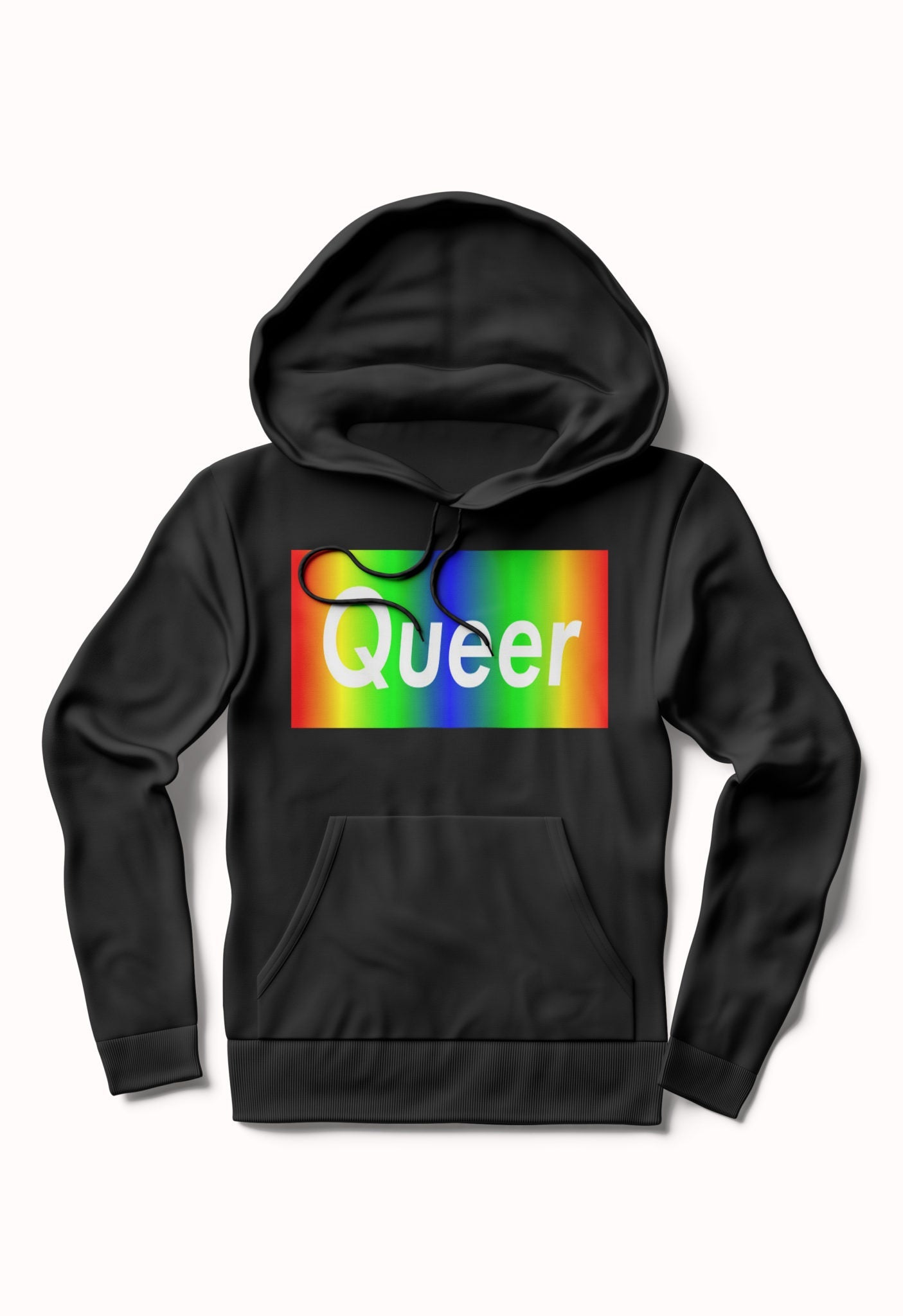 Queer Rainbow Black Hoodie T-Shirts, Sweatshirt | CoreVibeTees.com