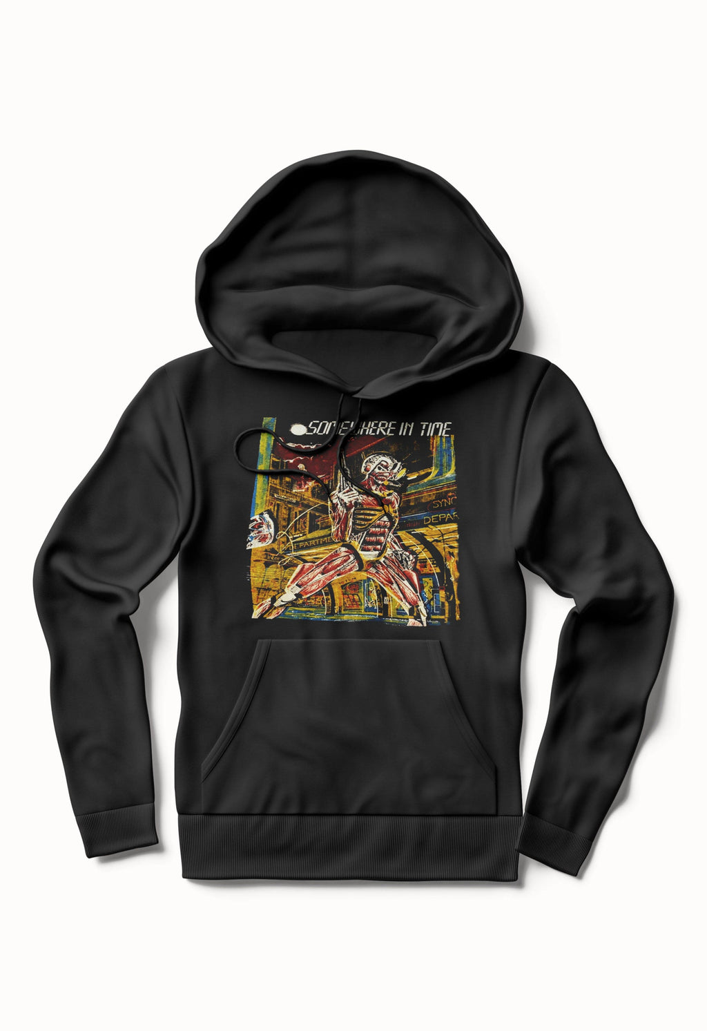 EDDIE SOMEWHERE IN TIME Black Hoodie T-Shirts, Sweatshirt | CoreVibeTees.com