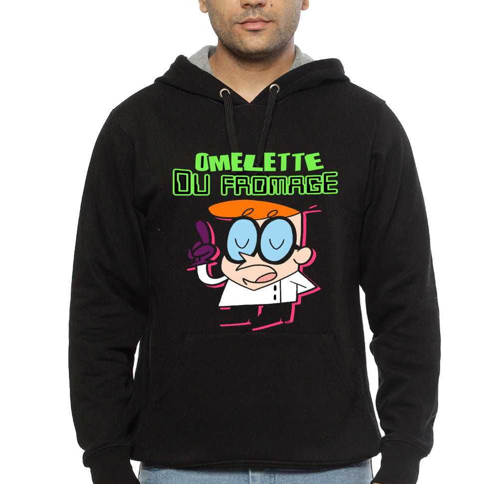 Dexterâ€™s Lab Omelette Black Hoodie T-Shirts, Sweatshirt | CoreVibeTees.com
