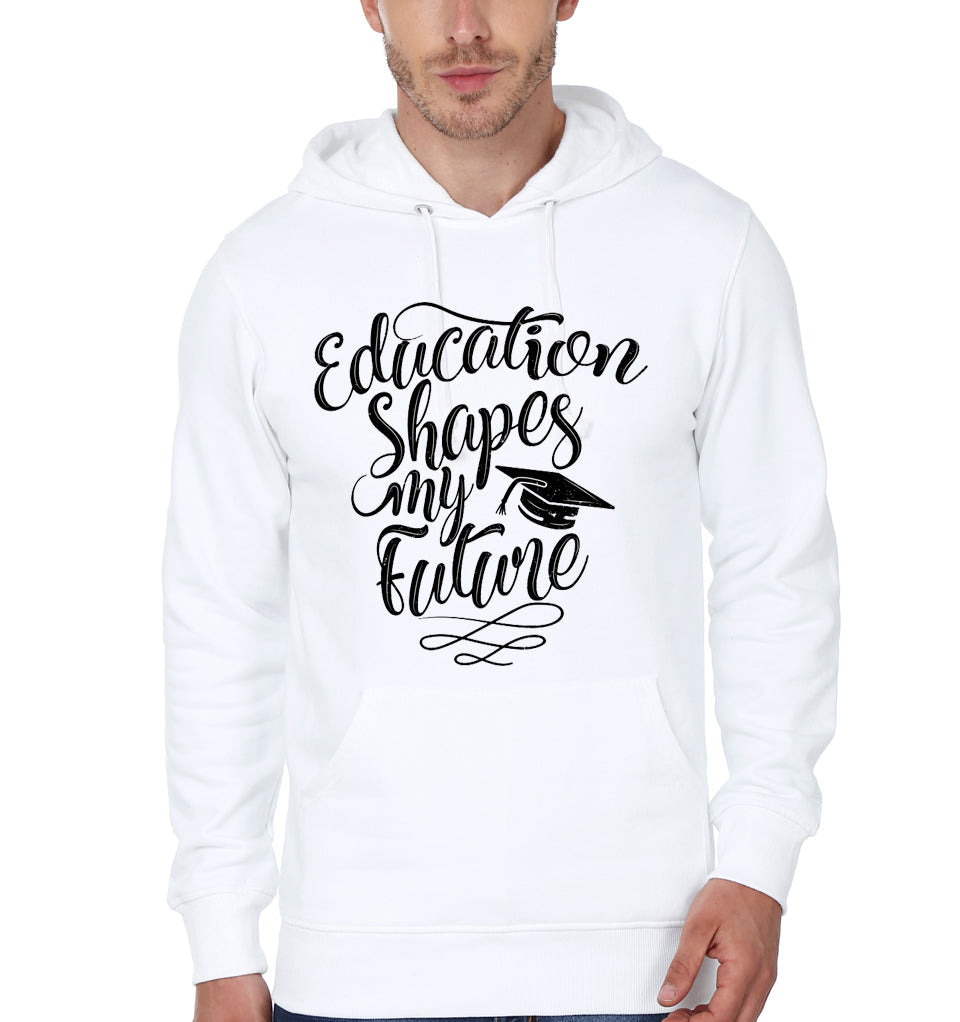 â€˜Education Shapes My Futureâ€™ Education White Hoodie T-Shirts, Sweatshirt | CoreVibeTees.com