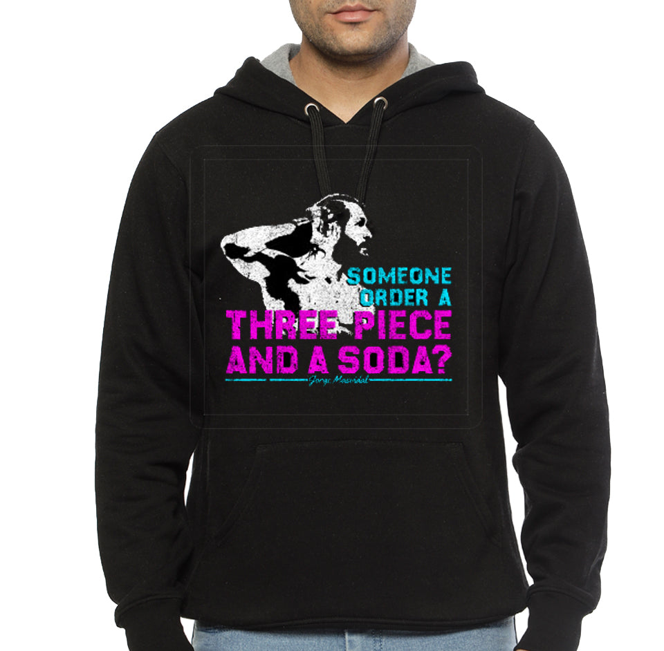 Three Piece And A Soda â€“ Jorge Masvidal Black Hoodie T-Shirts, Sweatshirt | CoreVibeTees.com