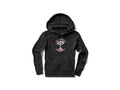 Front & Back Print Tee (Podcast Cover/Acolytes of Apocalypse) Black Hoodie Sweatshirt | CoreVibeTees.com