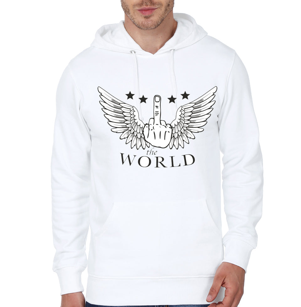 FU** the World White Hoodie T-Shirts, Sweatshirt | CoreVibeTees.com