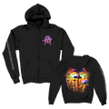 HOPIUM Mushroom Zip Up Hoodie (Black) T-Shirts, Sweatshirt | CoreVibeTees.com (Image 1)