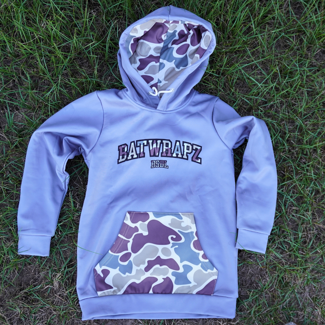 BatWrapz Duck Camo Training Hoodie Youth - Gray T-Shirts, Sweatshirt | CoreVibeTees.com (Image 1)
