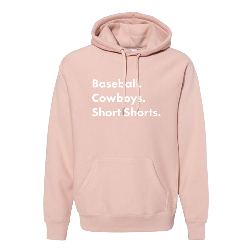 Garett Delano - Baseball. Cowboys. Short Shorts Pink Hoodie T-Shirts, Sweatshirt | CoreVibeTees.com
