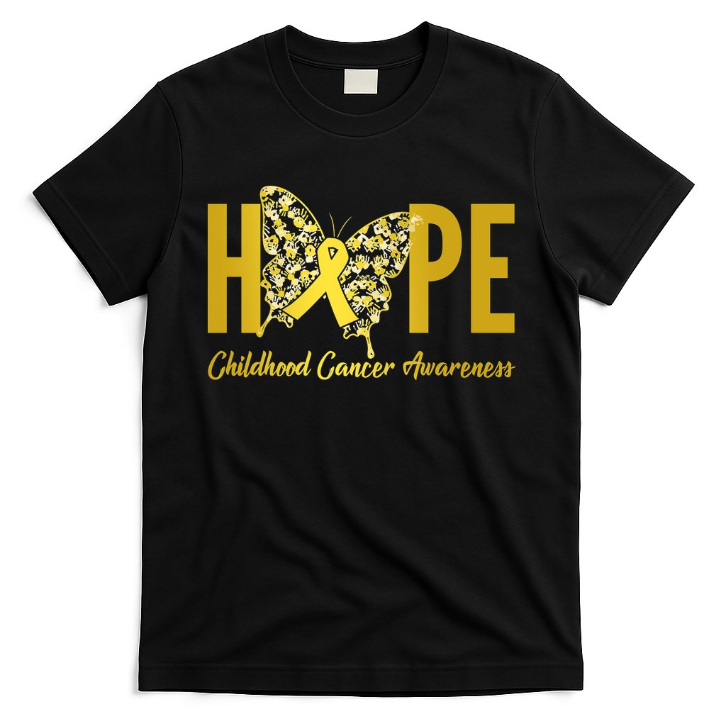 Hope Childhood Cancer Awareness Butterfly T-Shirt Hoodie, Sweatshirt | CoreVibeTees.com