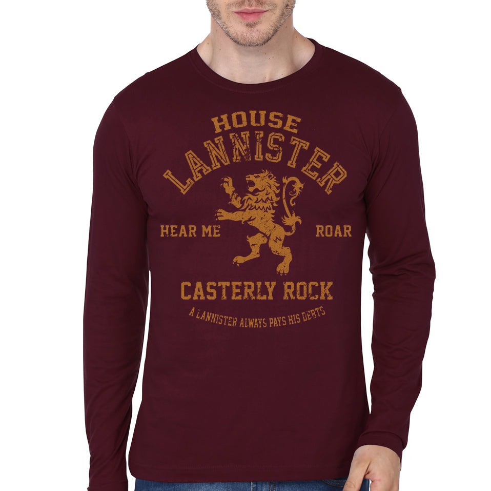 House Lannister Maroon Full Sleeve Tee Hoodie, Sweatshirt | CoreVibeTees.com