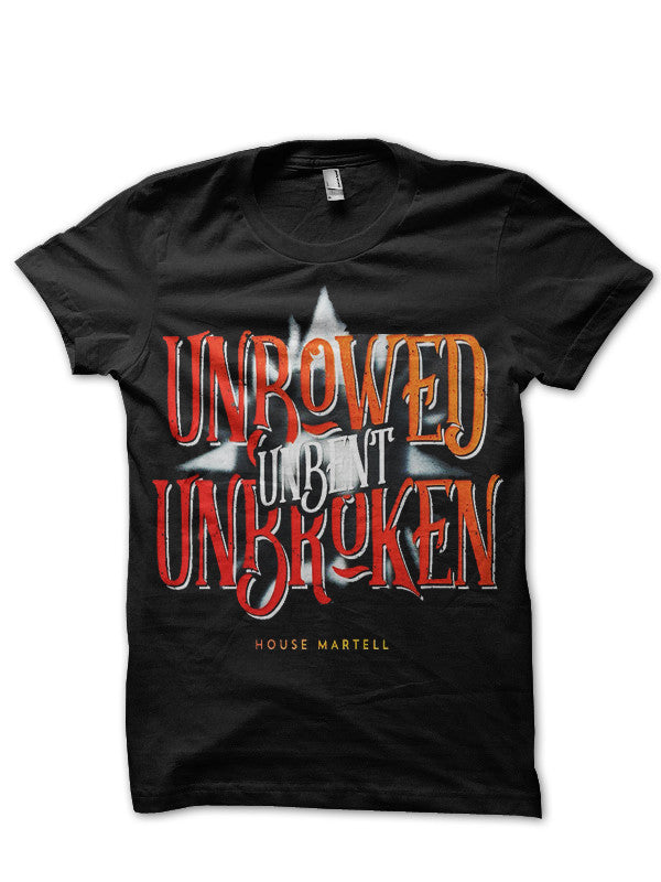 House Martell Unbowed Unbent Unbroken Black T-Shirt Hoodie, Sweatshirt | CoreVibeTees.com