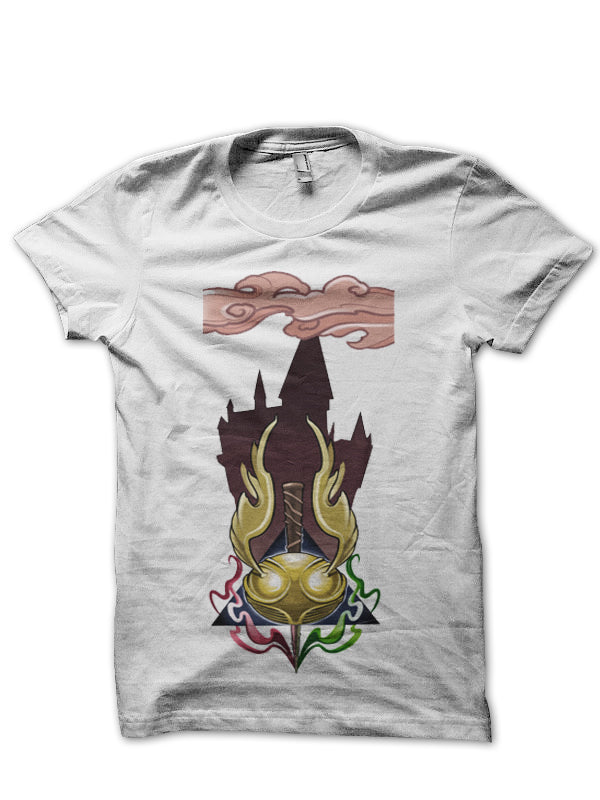 Deathly Hallows Half Sleeve White T-Shirt Hoodie, Sweatshirt | CoreVibeTees.com