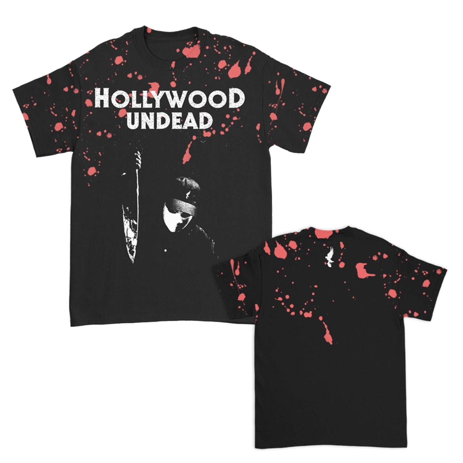 Horror Tee (Blood Splatter Dye) Hoodie, Sweatshirt | CoreVibeTees.com