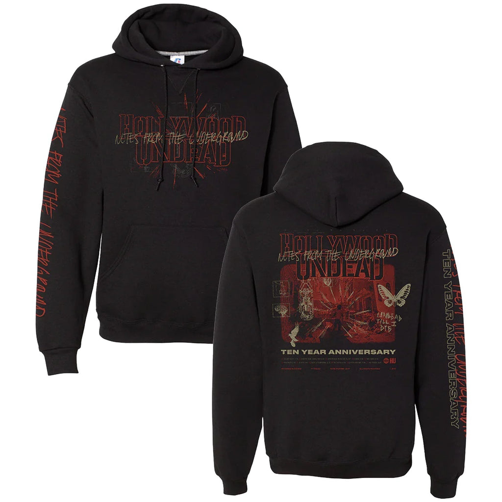 Notes From The Underground 10-Year Anniv. Pullover Hoodie (Black) T-Shirts, Sweatshirt | CoreVibeTees.com (Image 1)