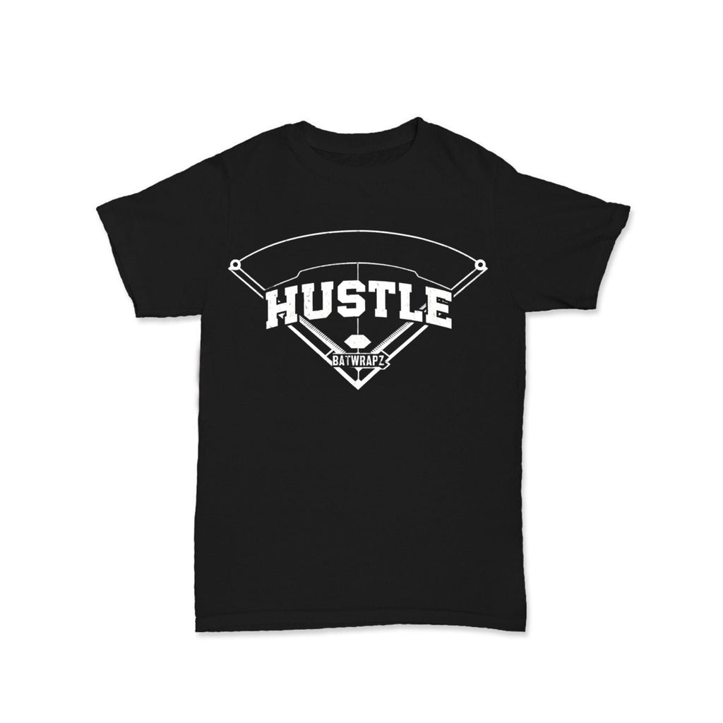BatWrapz "HUSTLE" Youth T-Shirt - Black Hoodie, Sweatshirt | CoreVibeTees.com (Image 1)