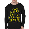 Hype Black Full Sleeve Tee Hoodie, Sweatshirt | CoreVibeTees.com