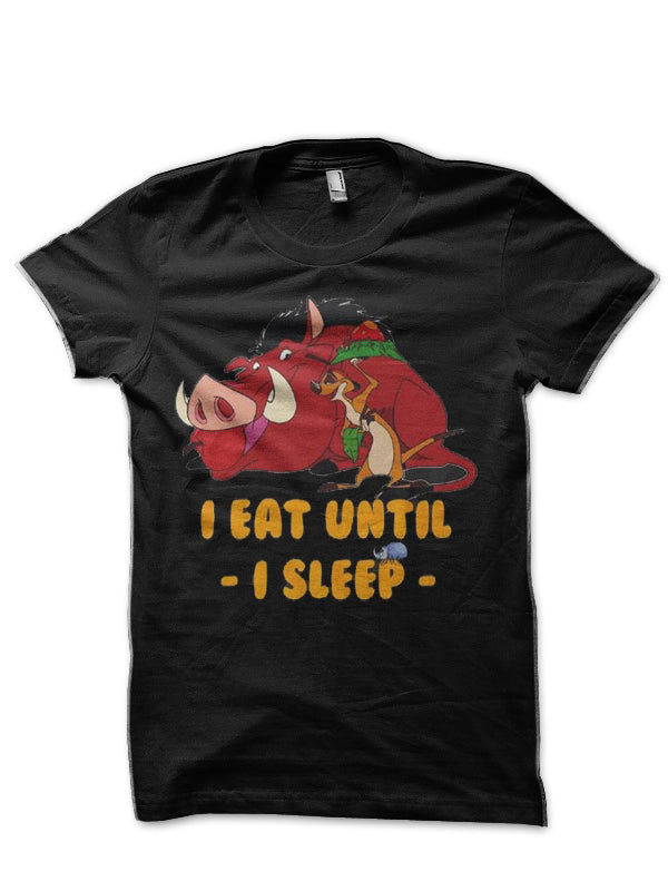 I Eat Until I Sleep Half Sleeve T-Shirt Hoodie, Sweatshirt | CoreVibeTees.com