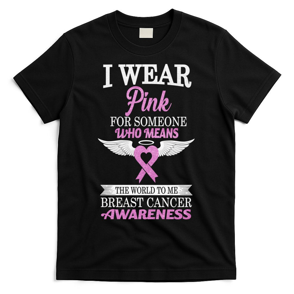 I Wear Pink Angel Breast Cancer Awareness T-Shirt Hoodie, Sweatshirt | CoreVibeTees.com