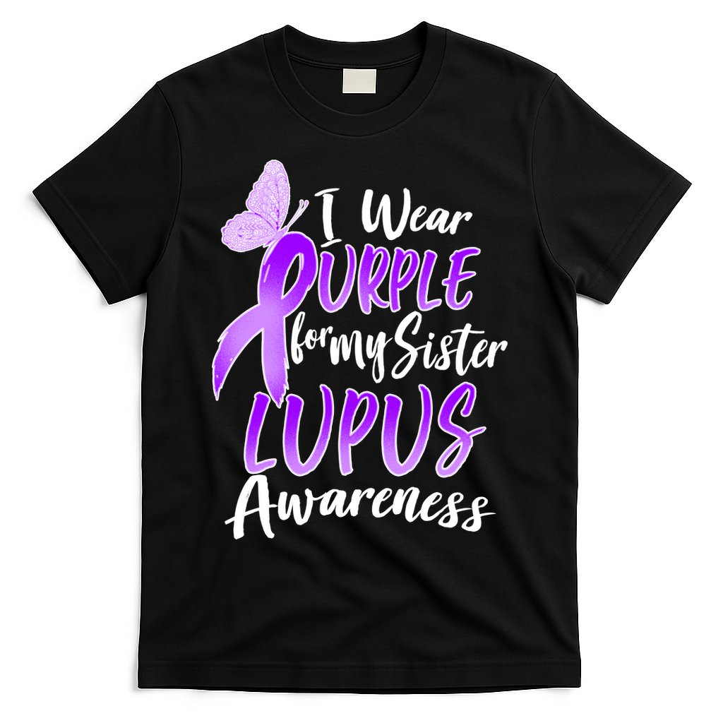 I Wear Purple For MY Sister Lupus Awareness T-Shirt Hoodie, Sweatshirt | CoreVibeTees.com