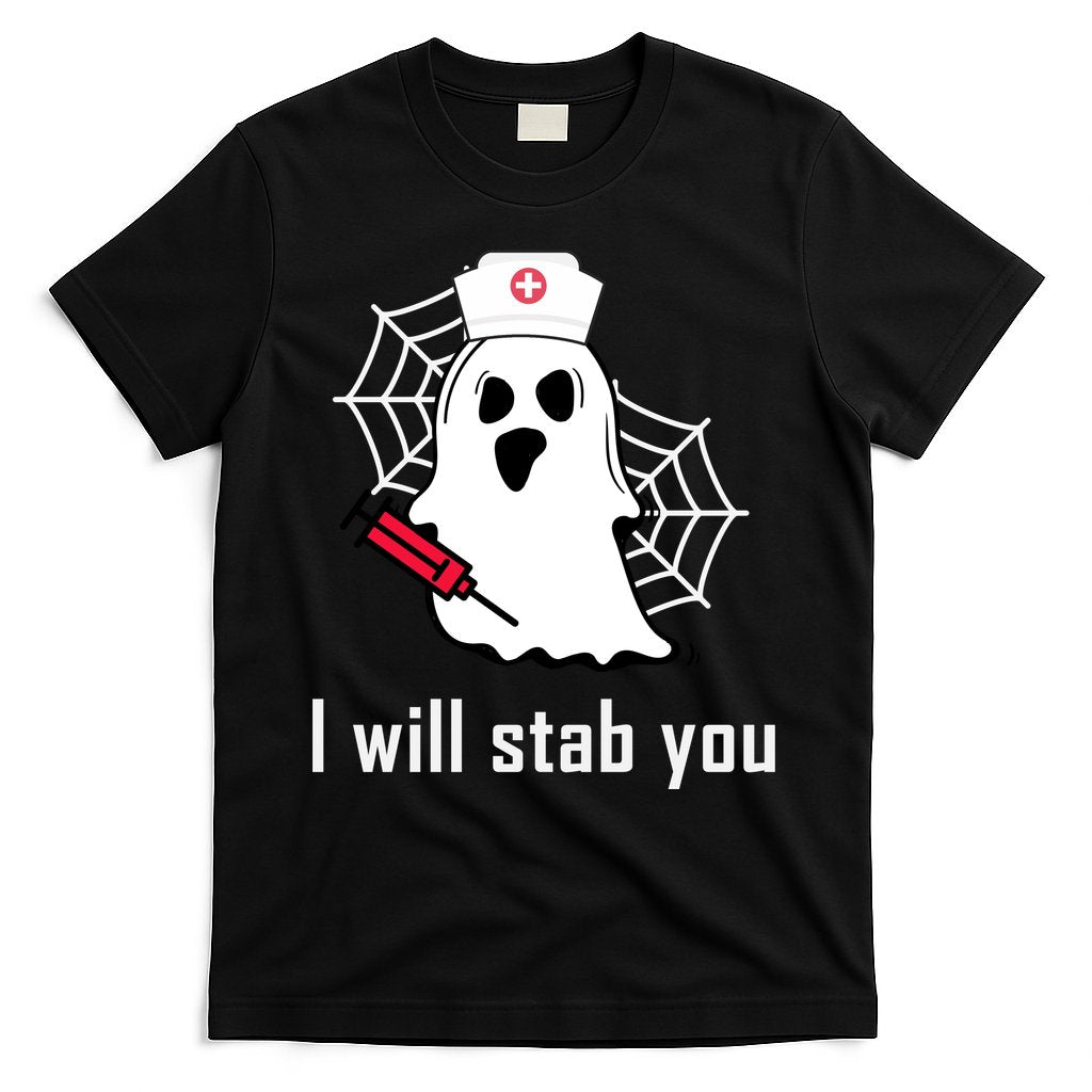 I Will Stab You Ghost Nurse T-Shirt Hoodie, Sweatshirt | CoreVibeTees.com