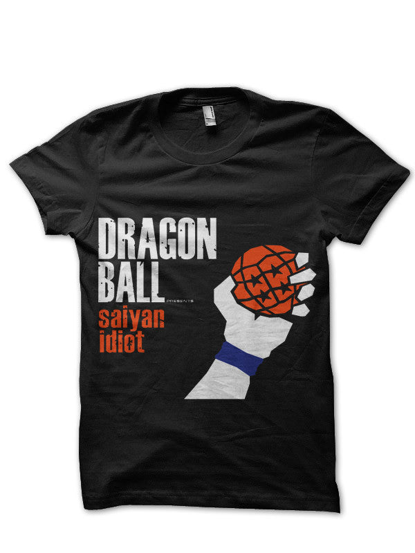 DragonBall Saiyan Idiot Black T-Shirt Hoodie, Sweatshirt | CoreVibeTees.com