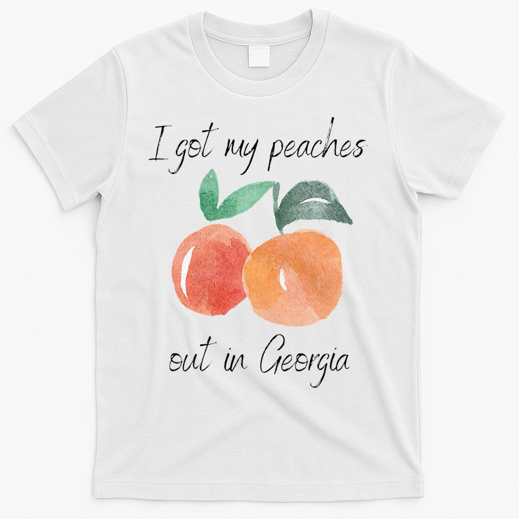 I Got My Peaches Out In Georgia Lyrics Song Funny Fruit T-Shirt Hoodie, Sweatshirt | CoreVibeTees.com